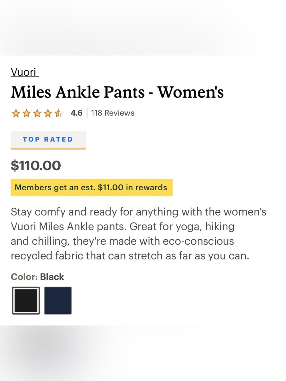 VUORI Miles Ankle Pants Quick Dry - Picture 9 of 9
